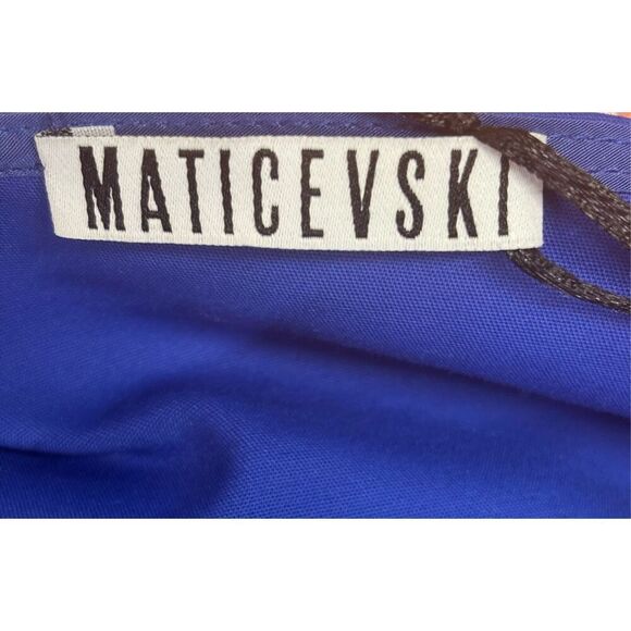 Maticevski Cygnet Ruched Strapless Dress in Royal Blue NWT Size US 6 - Picture 10 of 13